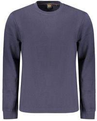 BOSS - Blue Cotton Mens Shirt - Lyst