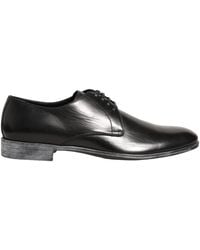 Dolce & Gabbana - Dress Black Leather Lace Up Derby Men Shoes - Lyst
