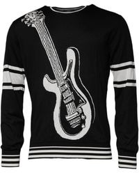 Dolce & Gabbana - Guitar Pattern Knit Sweater - Lyst
