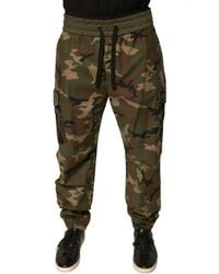 Dolce & Gabbana - Multicolor Camouflage Cargo Sweatpants Pants - Lyst
