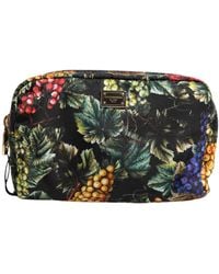 Dolce & Gabbana - Multicolor Grape Print Clutch Logo Plaque Pouch Bag - Lyst