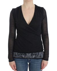 Ermanno Scervino - Vneck Knit Top Long Sleeve - Lyst