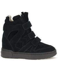 Isabel Marant - Black Calf Leather Bos Taurus Sneakers - Lyst