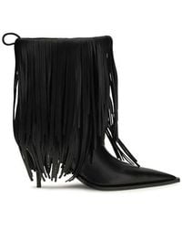 Balenciaga - Avenue Fringe Ankle Boots - Lyst