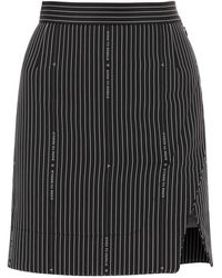 Vivienne Westwood - 'rita' Wrap Mini Skirt With Pinstriped Motif - Lyst