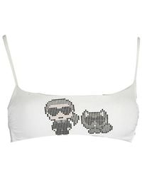 KARL LAGERFELD - White Polyamide 's Swimsuit - Lyst