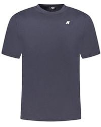 K-Way - Blue Cotton Men T-shirt - S - Lyst
