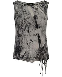 Desigual - Black Viscosa Tank Top - Lyst