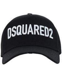 DSquared² - Black Cotton Cap (baseball Hat) - Lyst