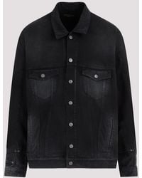 Balenciaga - Sunbleached Black Cotton Jacket - Lyst