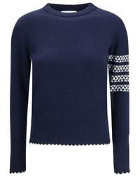 Thom Browne - Blue Wool Oves Aries Sweatshirt - Lyst
