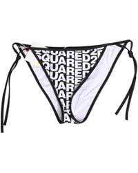 DSquared² - ² Nylon Logo Print Bikini Bottom Swimwear - Lyst