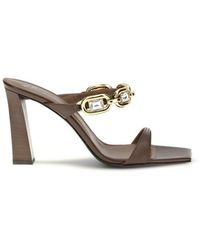 Giuseppe Zanotti - Brown Calf Leather Bos Taurus Sandals - Lyst