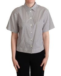 Dolce & Gabbana - Polka Dot Collared Shirt - Lyst