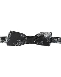 Dolce & Gabbana - Black Floral Silk Adjustable Neck Men Papillon Bow Tie - Lyst