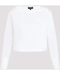 Theory - White Cotton Blouse - Lyst