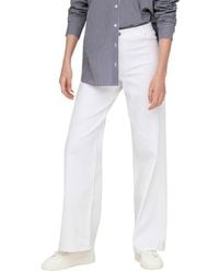 Jacqueline De Yong - White Cotton Flared Pants - Lyst