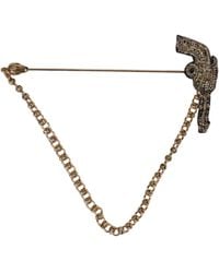 Dolce & Gabbana - Brass Copper Revolver Brooch Lapel Pin - Lyst