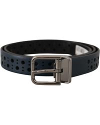 Dolce & Gabbana - Perforated Leather Belt - Lyst