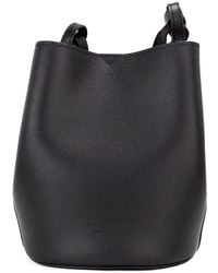 Burberry - Small Leather & Haymarket Check Bucket Crossbody Bag - Lyst