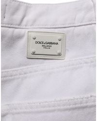 Dolce & Gabbana - Cotton Stretch Wide Leg Denim Jeans Clothing - Lyst