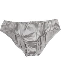 Dolce & Gabbana - Gray Silk Stretch Bottom Low Waist Panty Underwear - Lyst