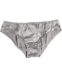 Dolce & Gabbana - Gray Silk Stretch Bottom Low Waist Panty Underwear - Lyst