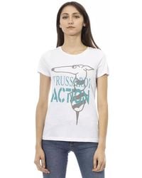 TRUSSARDI ACTION - White Cotton Tops & T - Lyst
