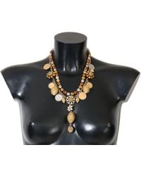 Dolce & Gabbana - Elegant-Plated Statement Necklace - Lyst