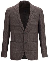 Lardini - Brown Wool Oves Aries Blazer - Lyst