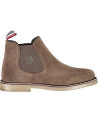 U.S. POLO ASSN. - Elegant Ankle Boots With Logo Detailing - Lyst