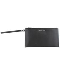 Michael Kors - Black Leather Clutch Bag - Lyst