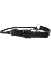 Dolce & Gabbana - Black Leather Silver Chain Waist Men Belt - Lyst