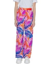 VILA CLOTHES - Multicolor Viscose Casual Pants - Lyst