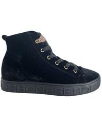 Borbonese - Black Leather Sneaker - Lyst