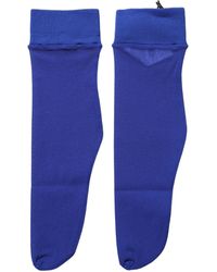 Dolce & Gabbana - Royal Blue Mid Calf Sheer Nylon Accessory Socks - Lyst