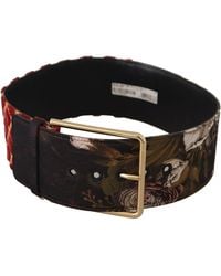 Dolce & Gabbana - Engraved Logo Leather Belt - Lyst