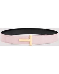 Tom Ford - Pastel Pink Calf Leather Belt - Lyst