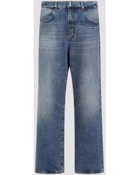 Givenchy - Indigo Blue Cotton Round Regular Fit 5 Pockets Denim Jeans - Lyst