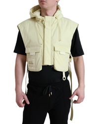 Dolce & Gabbana - Yellow Nylon Hooded Sportswear Vest Jacket - Lyst