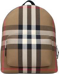 Burberry - Beige Fabric Backpack - Lyst