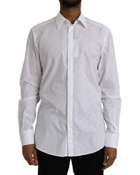 Dolce & Gabbana - Polka Dotted Cotton Dress Shirt - Lyst
