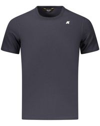 K-Way - Blue Cotton Men's T-shirt - S - Lyst