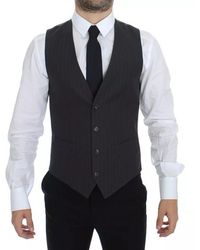 Dolce & Gabbana - Striped Formal Dress Gilet Vest - Lyst