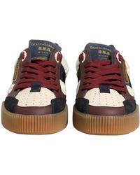 Dolce & Gabbana - Leather Miami Low Top Sneakers Shoes Cotton Nylon Viscose Calf - Lyst