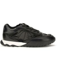 Pinko - Black Fabric Low Top Sneakers - Lyst