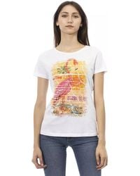 TRUSSARDI ACTION - White Cotton Tops & T - Lyst