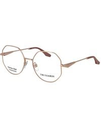 Trussardi - Rose Gold Stainless Steel Glasses (frames) - Lyst