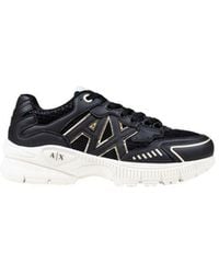 ARMANI EXCHANGE - Bicolor Polyester Athletic Sneakers - Lyst