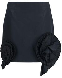 Blumarine - Black Polyester Mini Skirt - Lyst